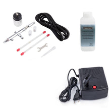 Load image into Gallery viewer, [Product] New image Alt for page Aérographe BD-182K + mini compresseur + nettoyant et pot de purge
