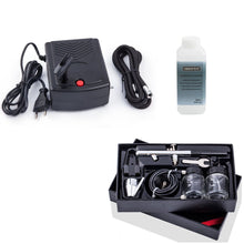 Load image into Gallery viewer, [Product] New image Alt for page Aérographe BD-128 double action, mini compresseur et accessoires
