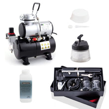 Load image into Gallery viewer, [Product] New image Alt for page Aérographe succion BD-128 + compresseur AS-186 + accesoires
